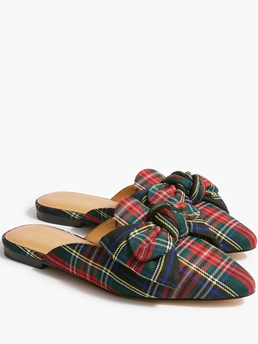 J. CREW Tartan slip-on mules, Size 7.5